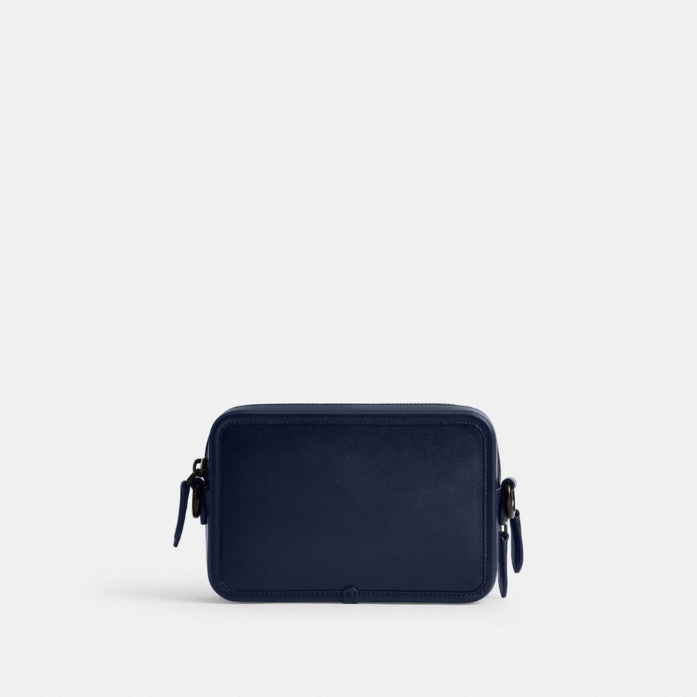 Deep Blue Coach Charter With Hybrid Pouch Glovetanned Leather Men Crossbody Bags | PH_CH85938