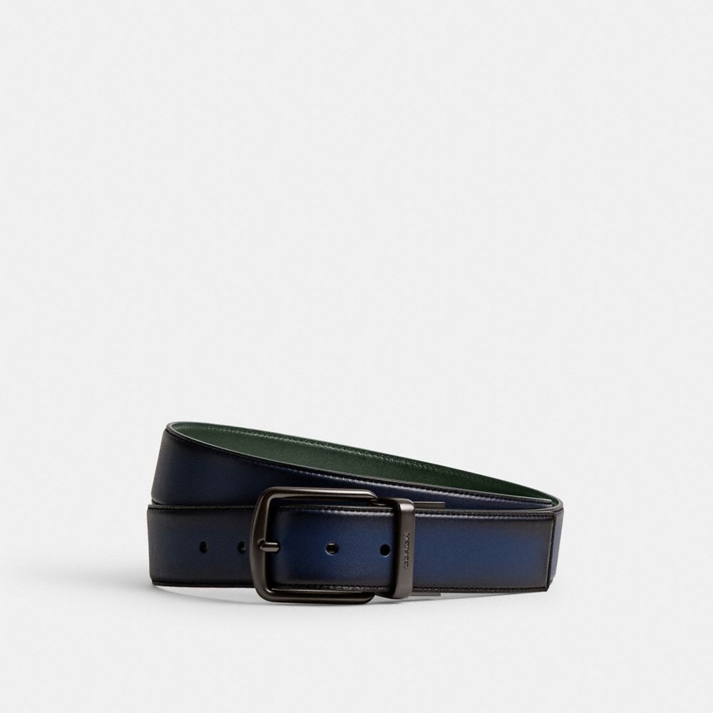 Deep Blue Coach Harness Buckle Cut To Size Reversible Belt 38 Mm Men Belts | PH_CH15711