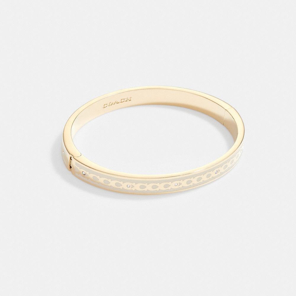 Gold Coach 6 Mm Signature Enamel Bangle Women Bangles | PH_CH35617