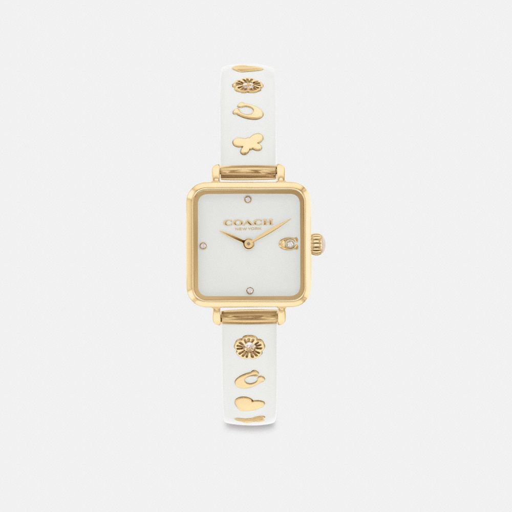 Gold Coach Cass 22 Mm Chalk Women Watches | PH_CH34824