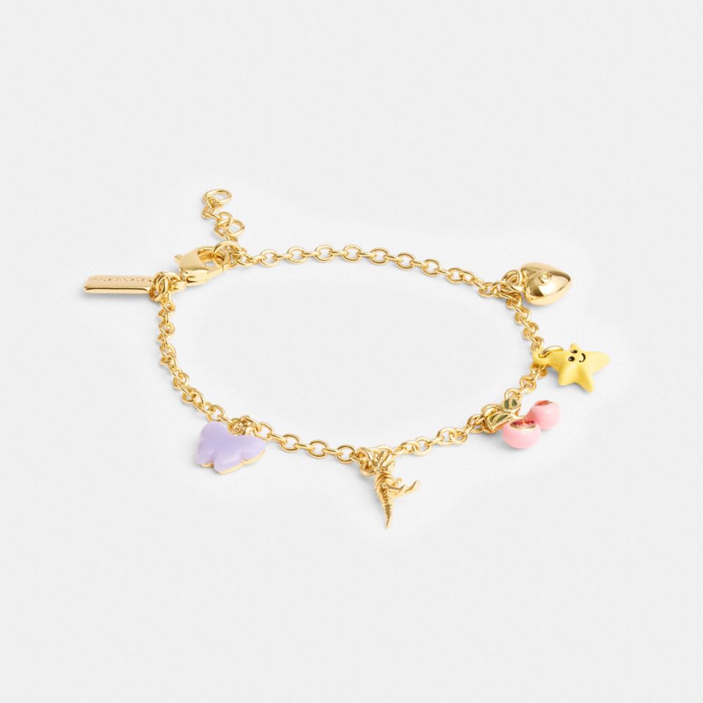 Gold Coach Cherry And Heart Charm Women Bracelets | PH_CH98425