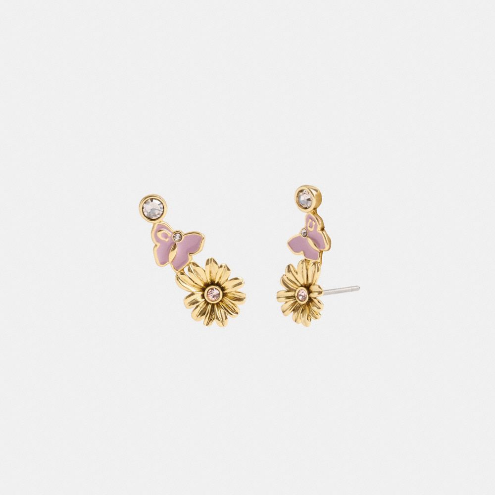 Gold Coach Garden Charms Stud Women Earrings | PH_CH99271