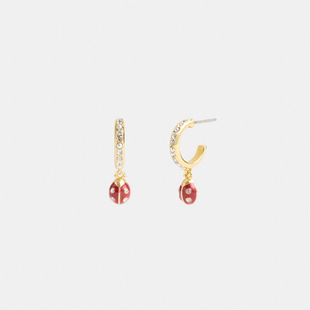 Gold Coach Garden Ladybug Drop Women Earrings | PH_CH21352