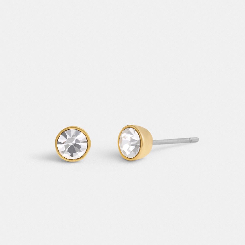 Gold Coach Halo Round Stud Women Earrings | PH_CH47261