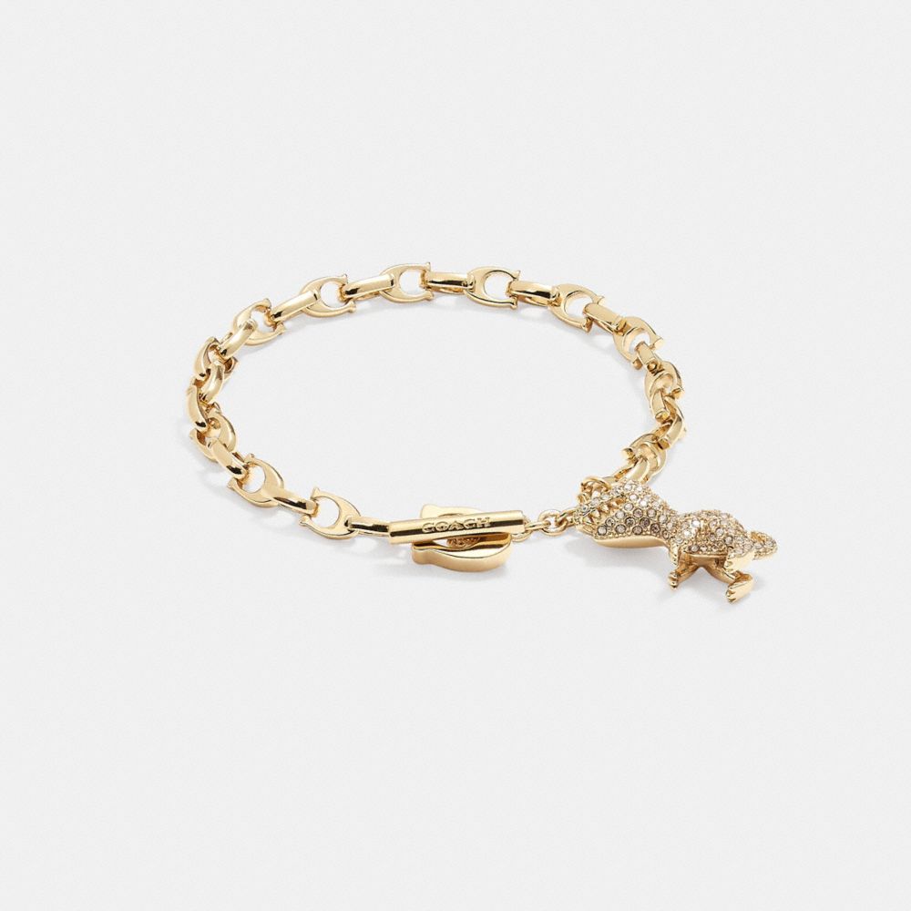 Gold Coach Pavé Rexy Signature Chain Women Bracelets | PH_CH59156