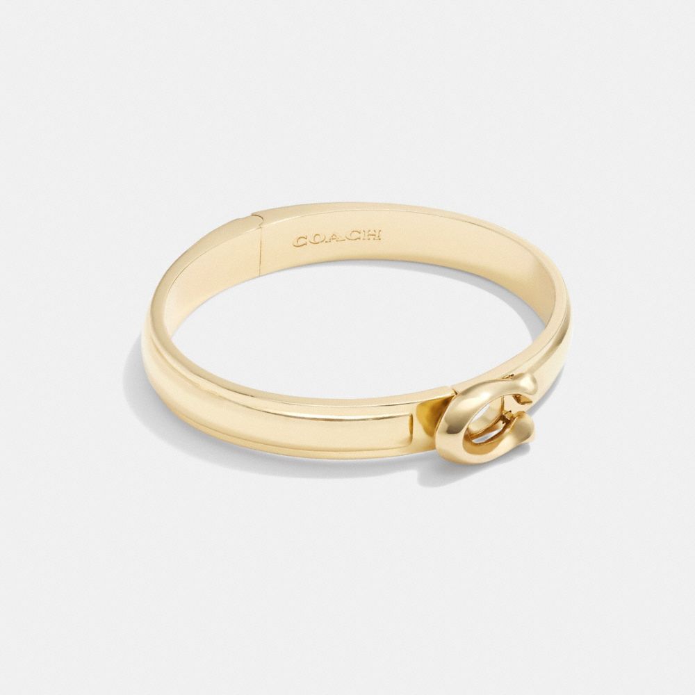 Gold Coach Tabby Hinged Bangle Women Bangles | PH_CH14045