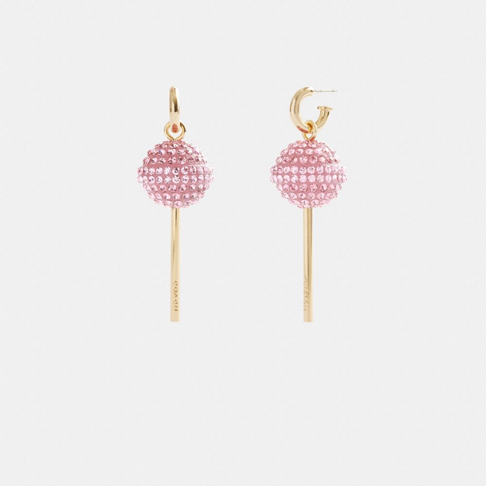 Gold / Pink Coach Lollipop Women Earrings | PH_CH19801