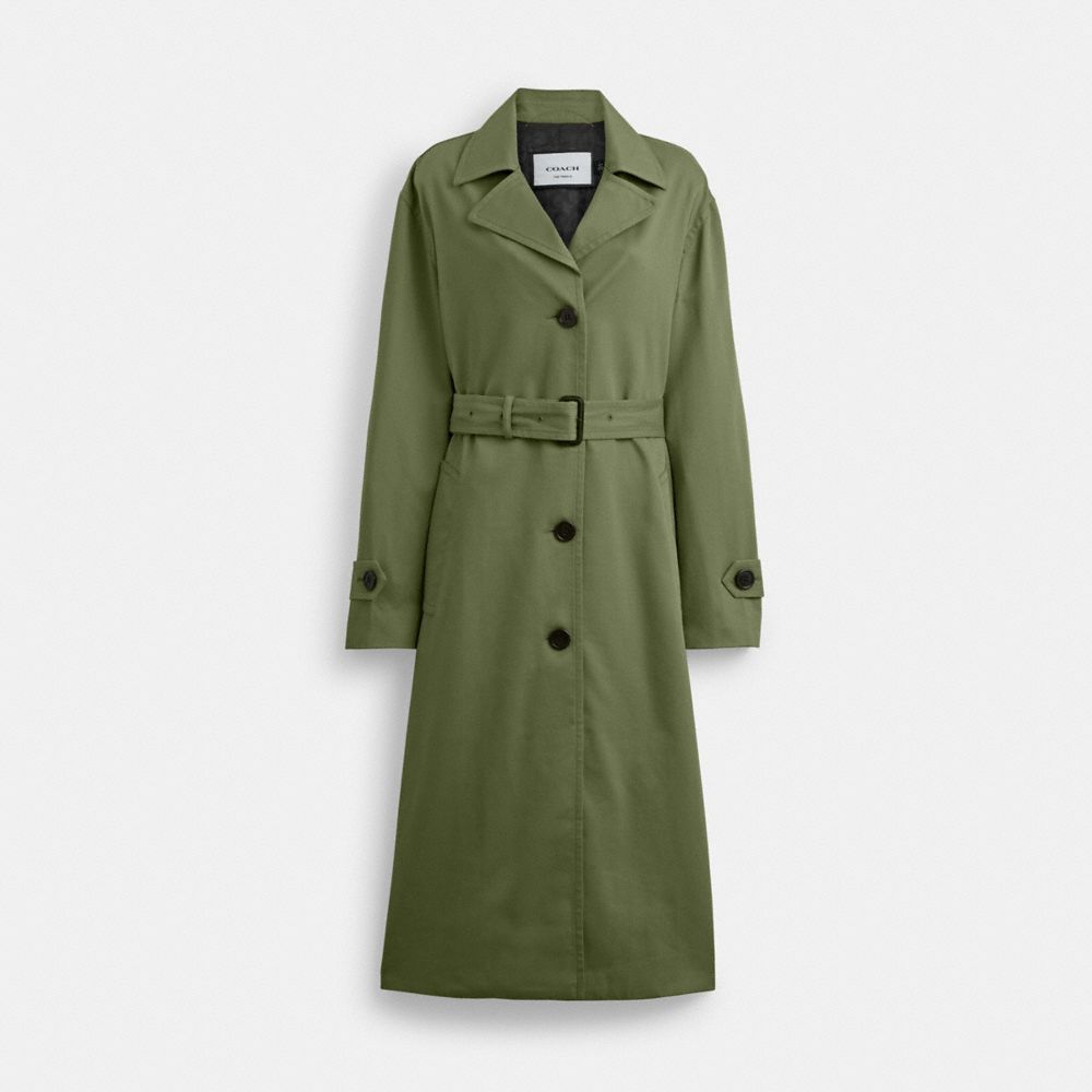 Green Coach Oversized Trench Women Jackets | PH_CH59304