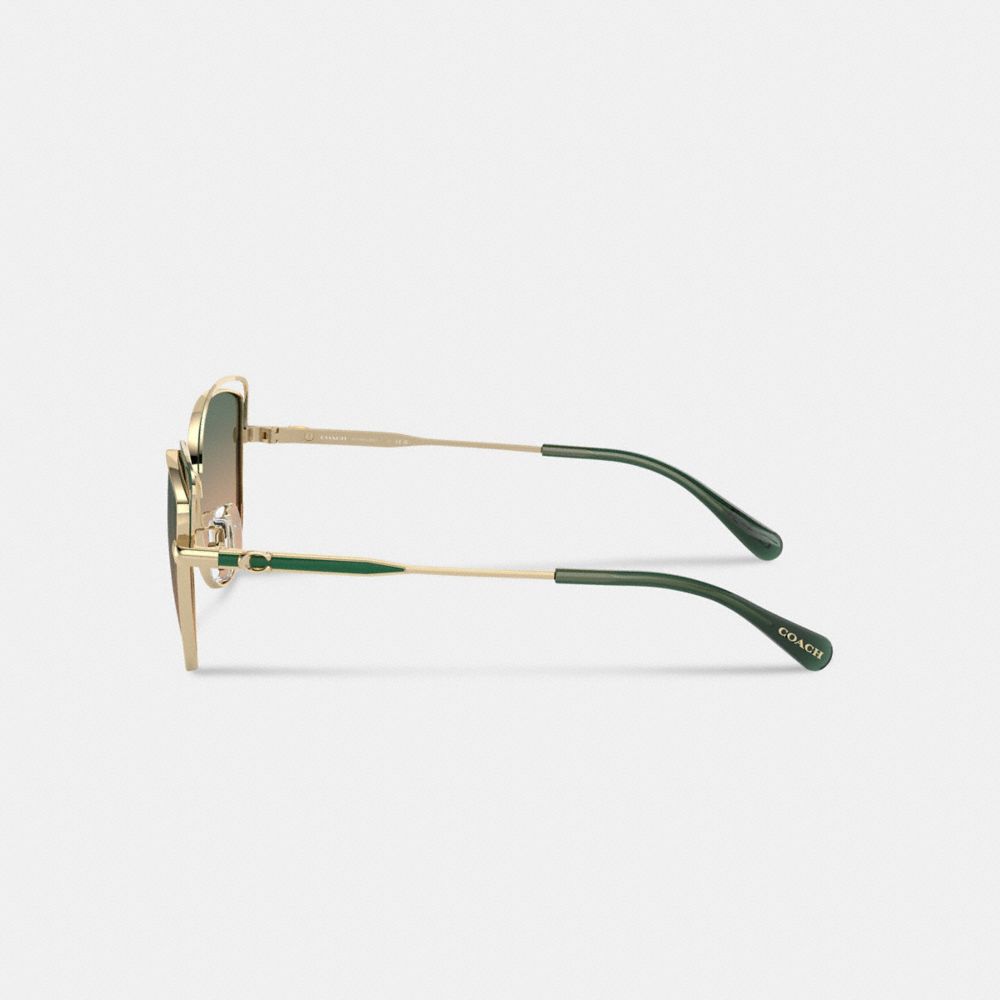 Green Yellow Coach Bandit Wire Oval Gradient Women Sunglasses | PH_CH63218