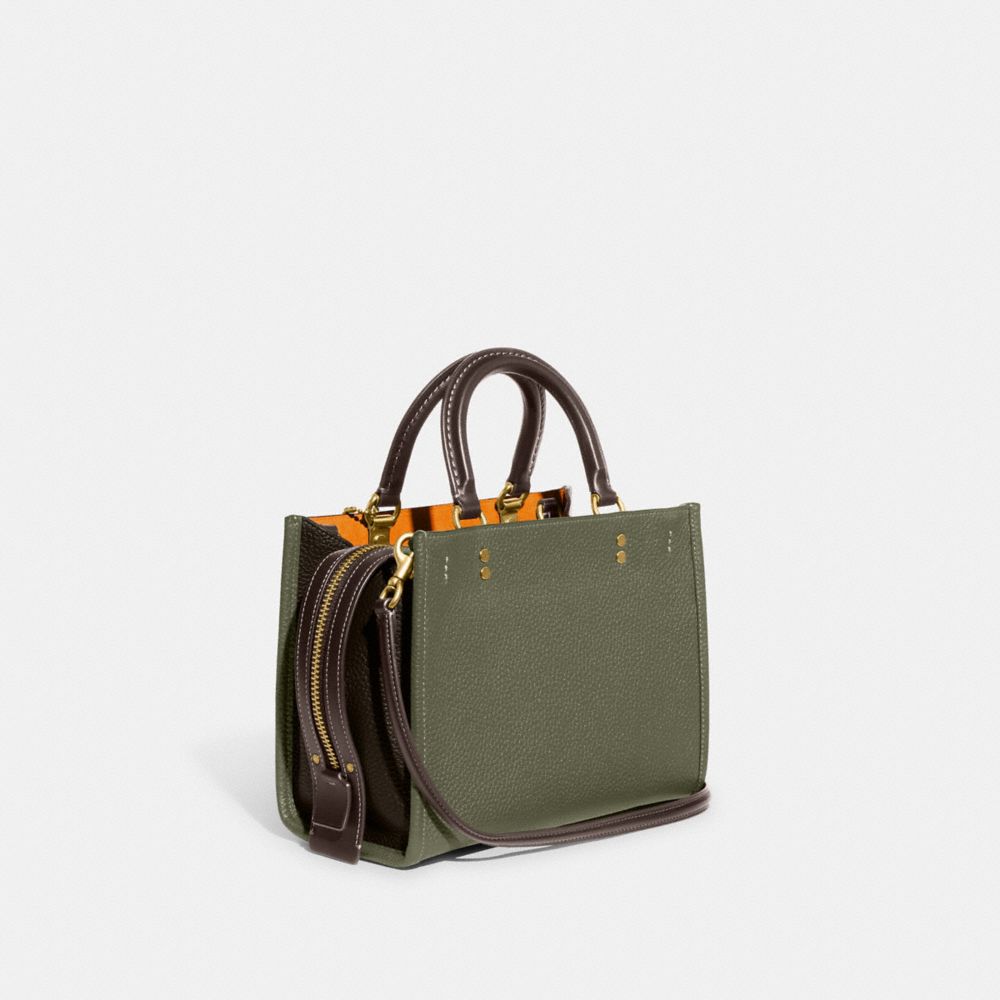 Green / Orange Coach Rogue 25 In Regenerative Leather Glovetanned Leather Women Shoulder Bags | PH_CH74137