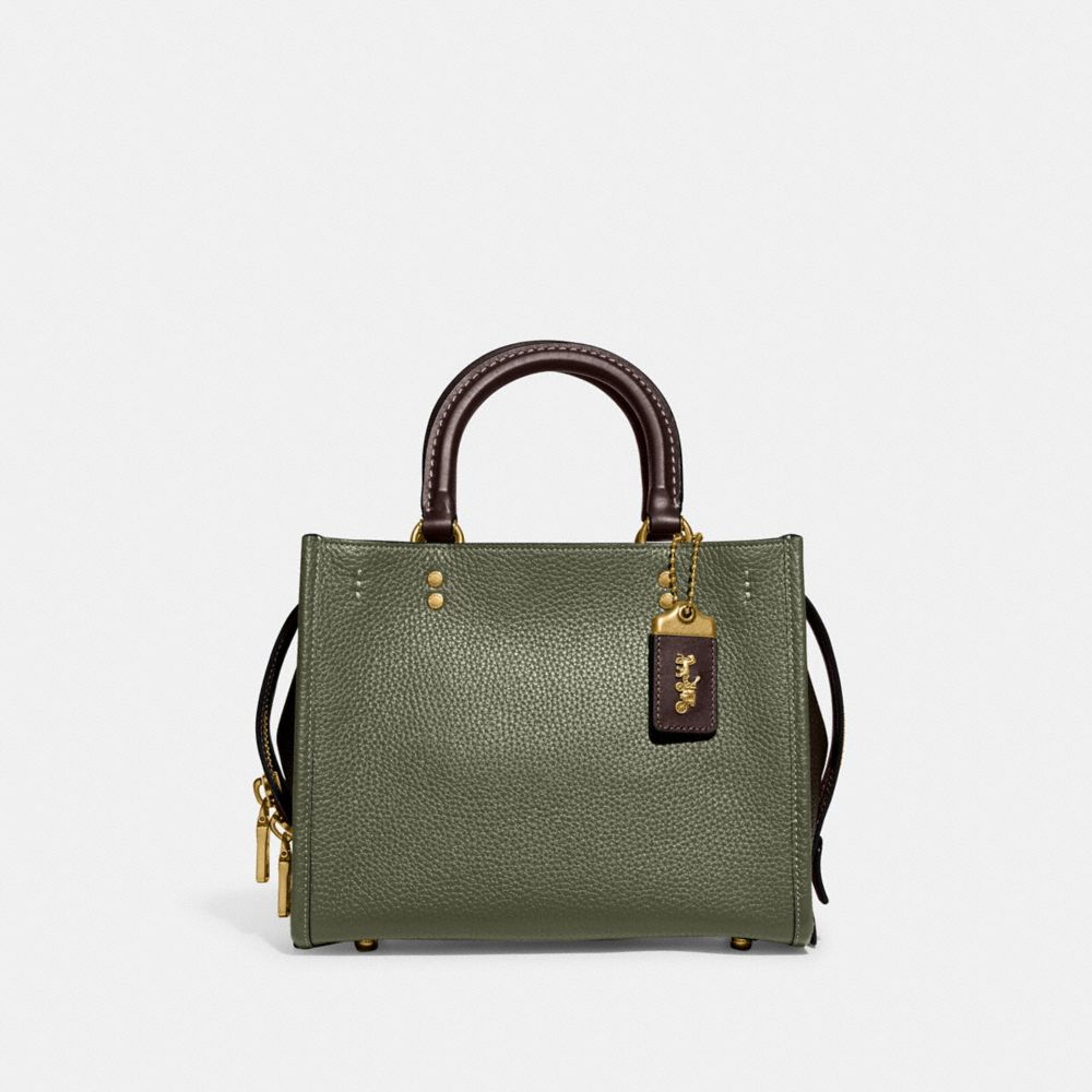 Green / Orange Coach Rogue 25 In Regenerative Leather Glovetanned Leather Women Shoulder Bags | PH_CH74137