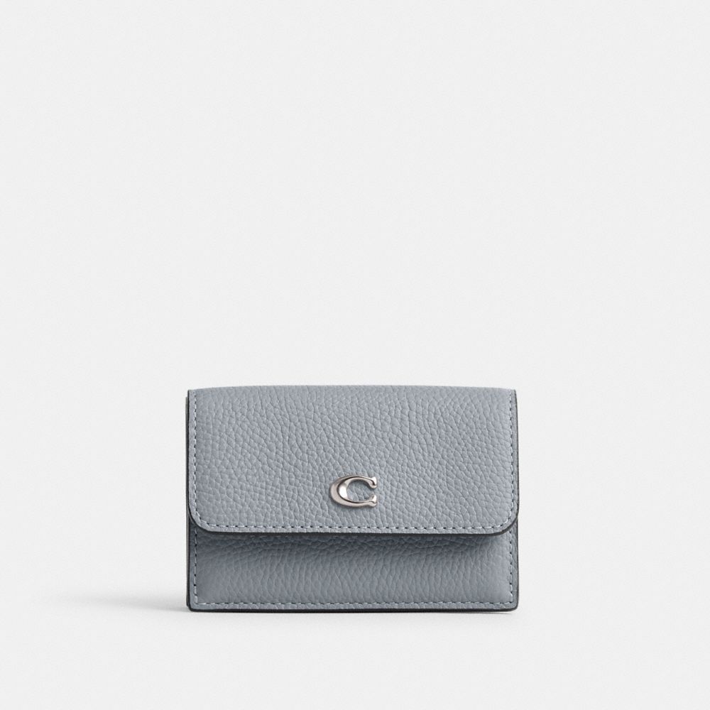 Grey Blue Coach Essential Mini Trifold Women Small Wallets | PH_CH99044