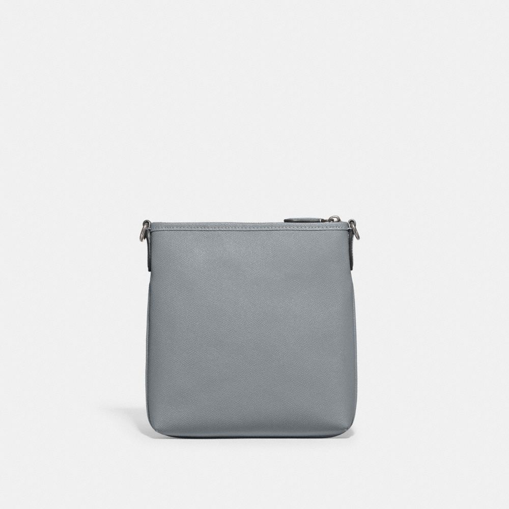 Grey Blue Coach Kitt Messenger Crossgrain Leather Women Crossbody Bags | PH_CH11536