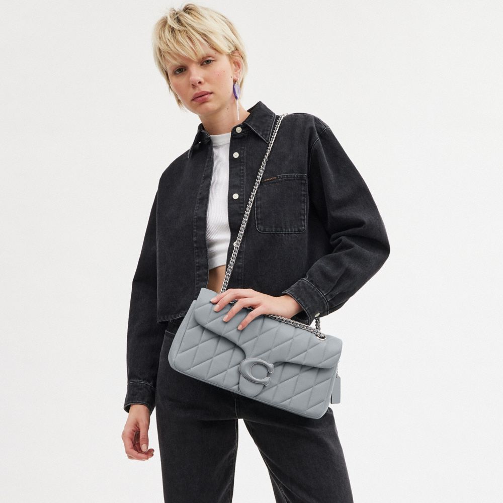 Grey Blue Coach Tabby 33 With Quilting Nappa Leather Women Shoulder Bags | PH_CH85966