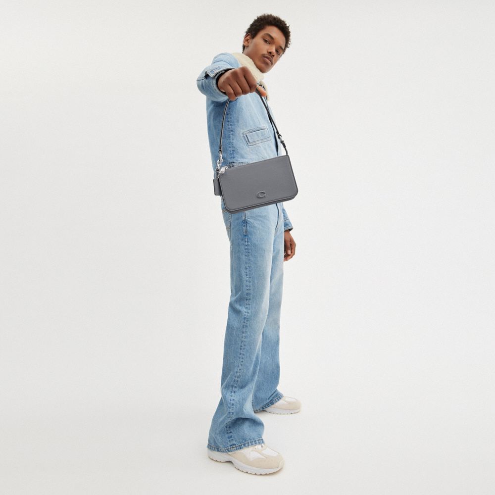 Grey Blue Coach With Signature Men Pouches | PH_CH65840