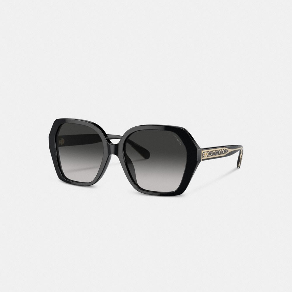 Grey Coach Signature Ombré Geometric Square Gradient Women Sunglasses | PH_CH59169