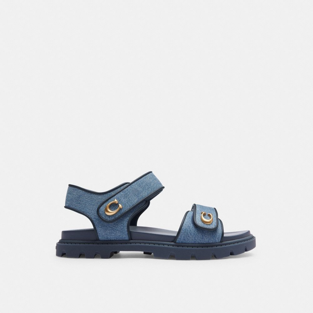 Indigo Blue Coach Brynn Indigo Denim Women Sandals | PH_CH82035