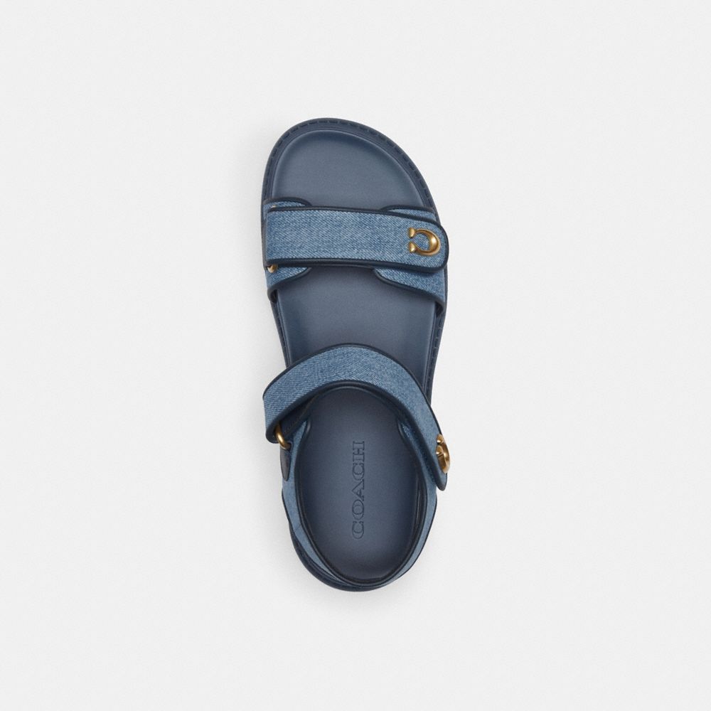 Indigo Blue Coach Brynn Indigo Denim Women Sandals | PH_CH82035