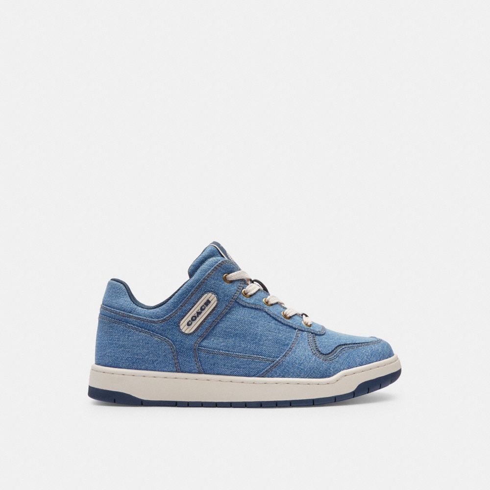 Indigo Blue Coach C201 Low Top Indigo Denim Women Sneakers | PH_CH25516