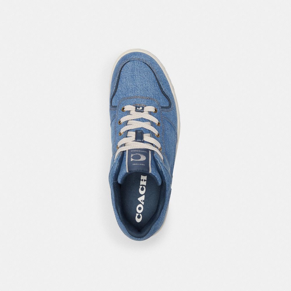 Indigo Blue Coach C201 Low Top Indigo Denim Women Sneakers | PH_CH25516