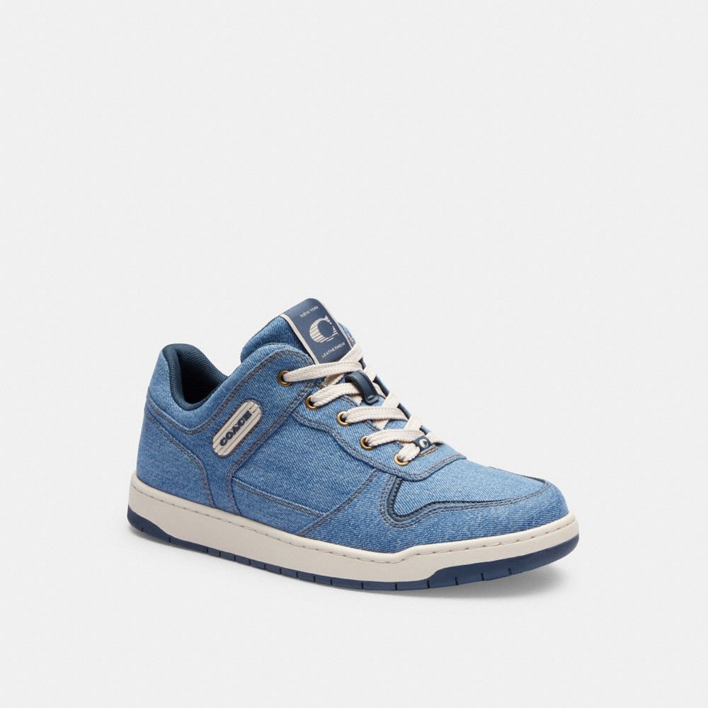 Indigo Blue Coach C201 Low Top Indigo Denim Women Sneakers | PH_CH25516