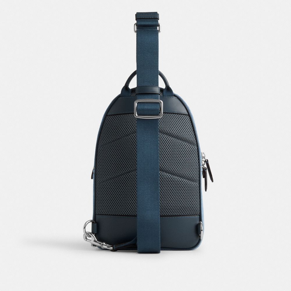 Indigo Blue Coach Charter Pack Indigo Denim Men Crossbody Bags | PH_CH25767