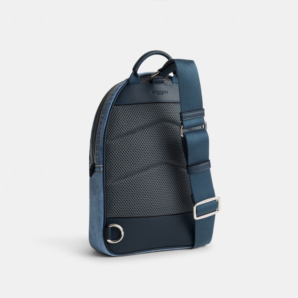 Indigo Blue Coach Charter Pack Indigo Denim Men Crossbody Bags | PH_CH25767