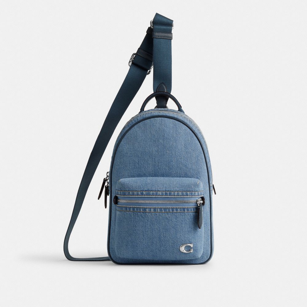 Indigo Blue Coach Charter Pack Indigo Denim Men Crossbody Bags | PH_CH25767