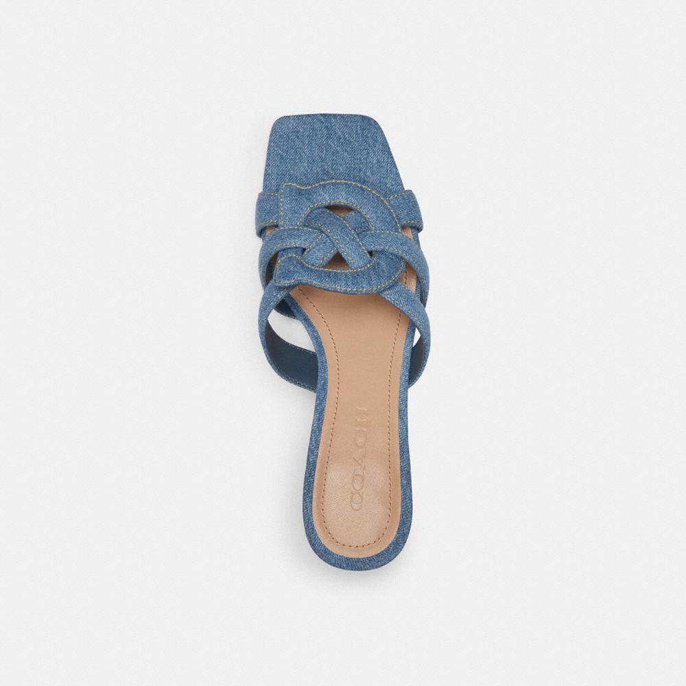 Indigo Blue Coach Nikki Indigo Denim Women Sandals | PH_CH53833