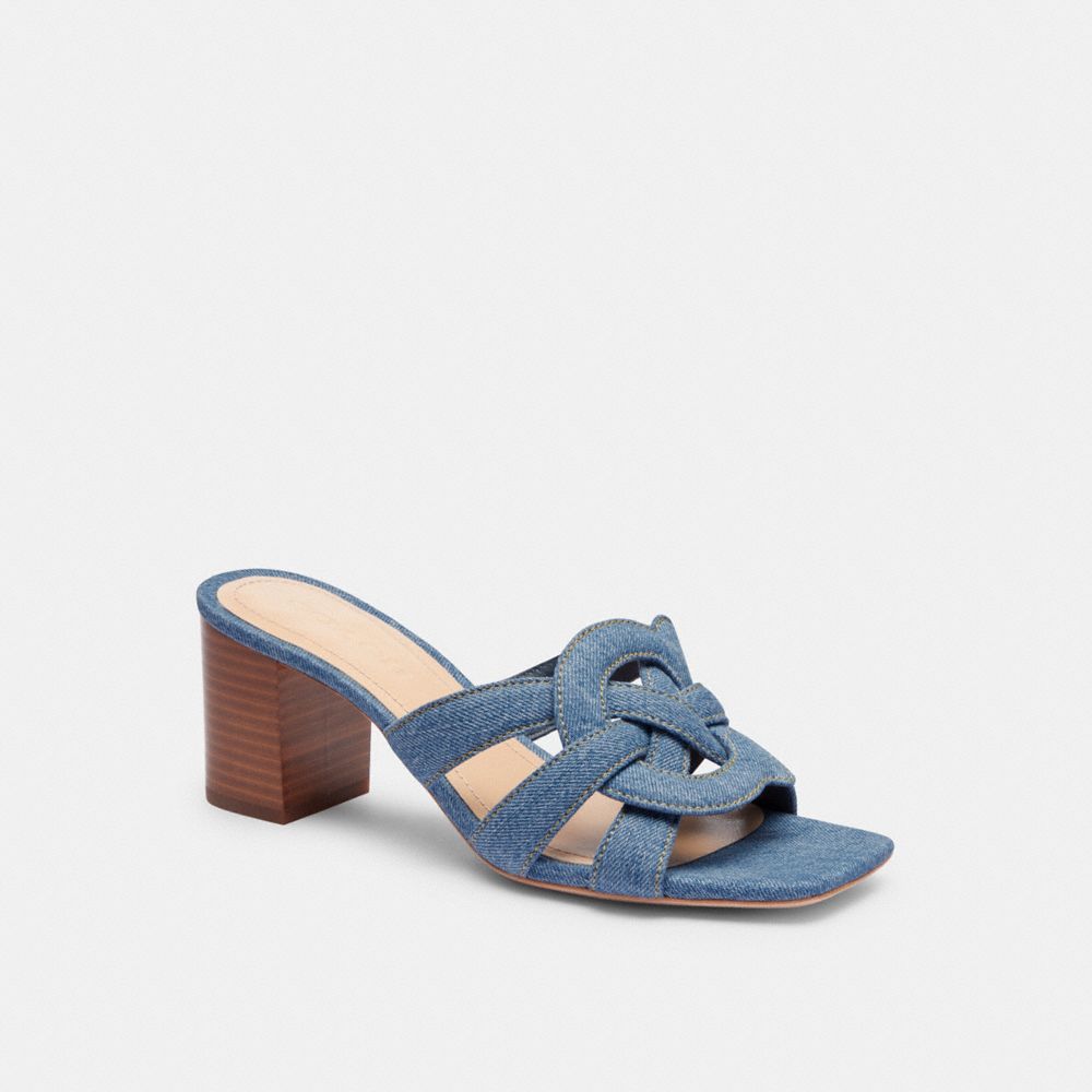 Indigo Blue Coach Nikki Indigo Denim Women Sandals | PH_CH53833