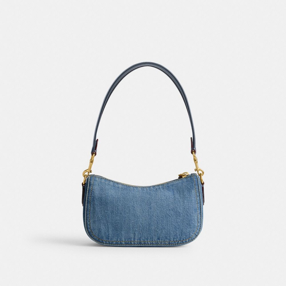 Indigo Coach Swinger 20 Brass Women Shoulder Bags | PH_CH15777