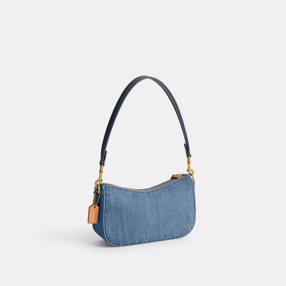 Indigo Coach Swinger 20 Brass Women Shoulder Bags | PH_CH15777