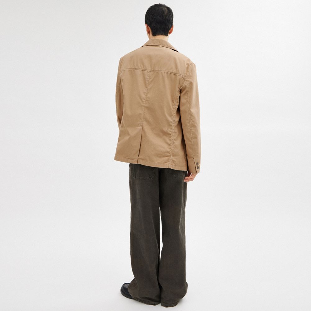 Khaki Coach Regenerative Cotton Casual Lightweight Men Jackets | PH_CH94333