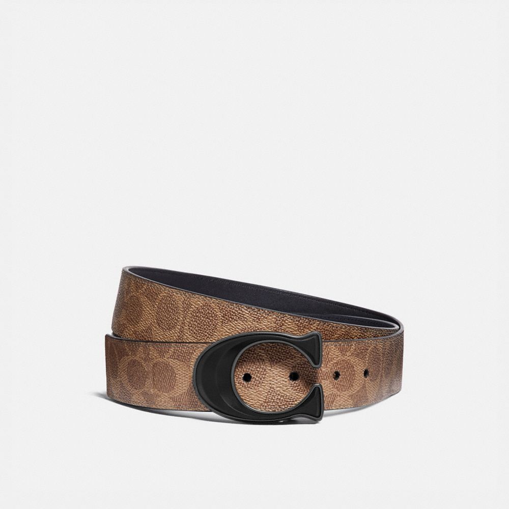 Khaki Coach Signature Buckle Cut To Size Reversible Belt 38 Mm Men Belts | PH_CH65963