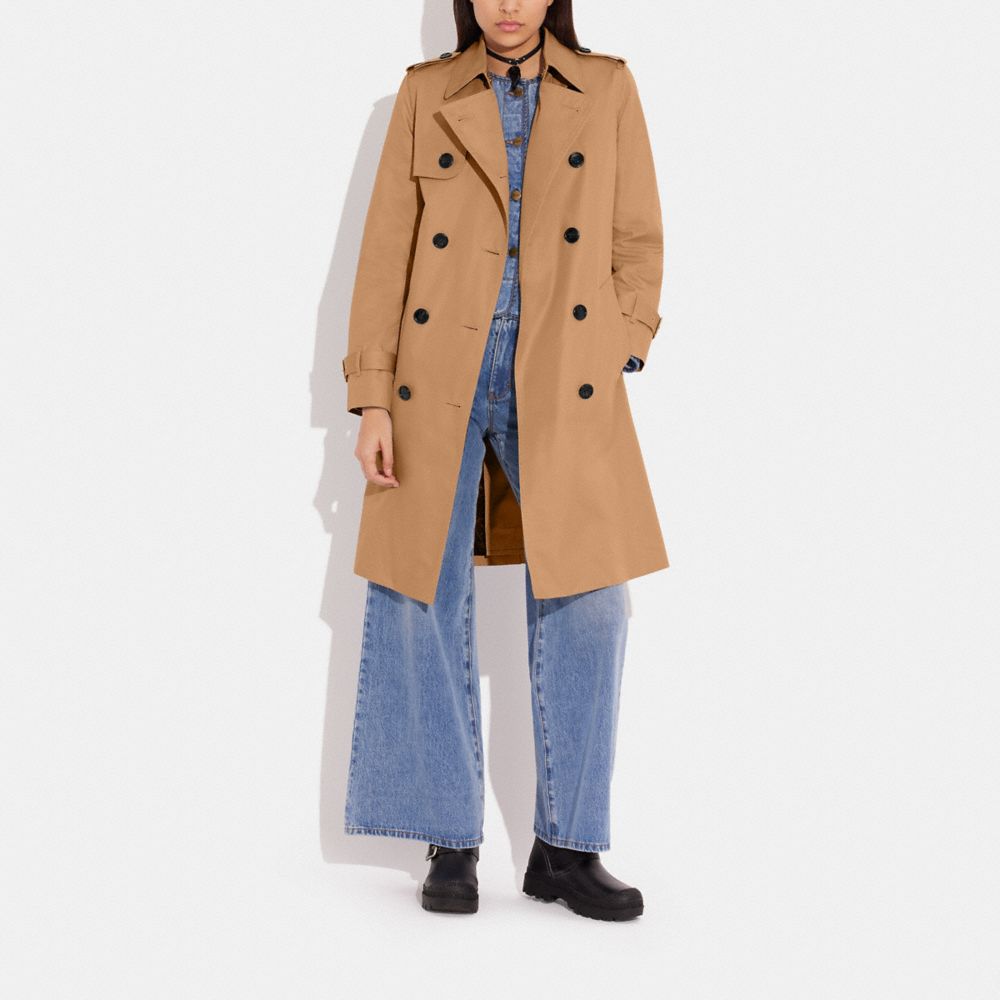 Khaki Coach Trench Women Jackets | PH_CH64702