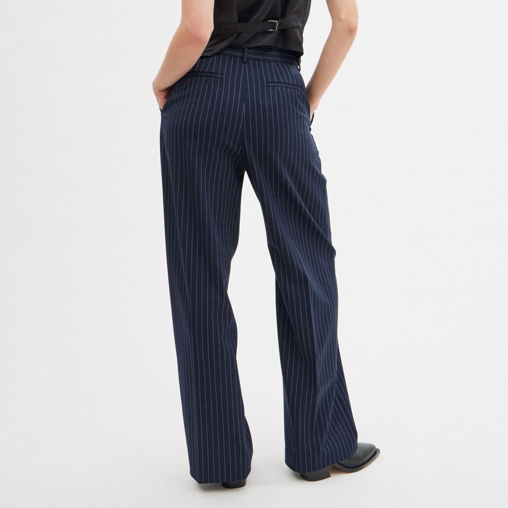 Navy Coach Wide Leg Women Trousers | PH_CH12227