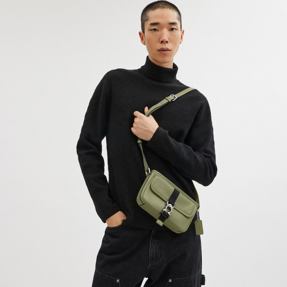 Olive Coach Beck Slim Moss Men Crossbody Bags | PH_CH94496