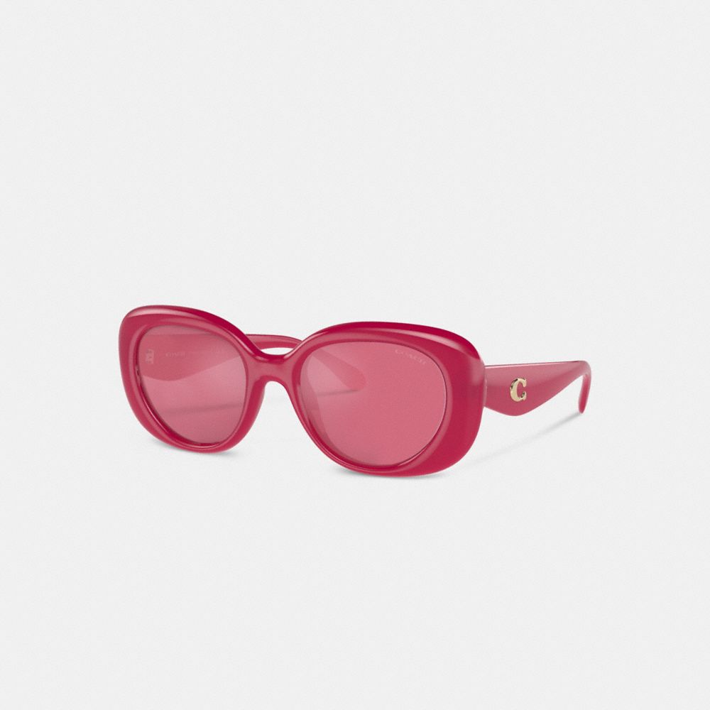 Pink Coach Pillow Tabby Round Magenta Women Sunglasses | PH_CH68700