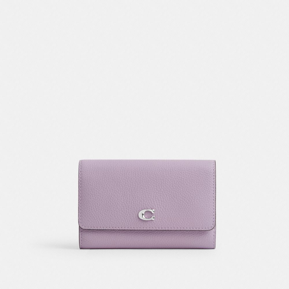 Purple Coach Essential Medium Flap In Colorblock Women Large Wallets | PH_CH97085