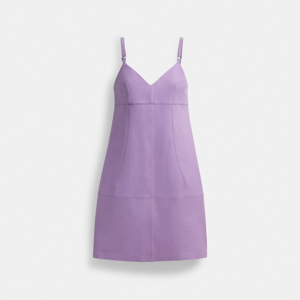 Purple Coach Short Leather Women Dress | PH_CH65900