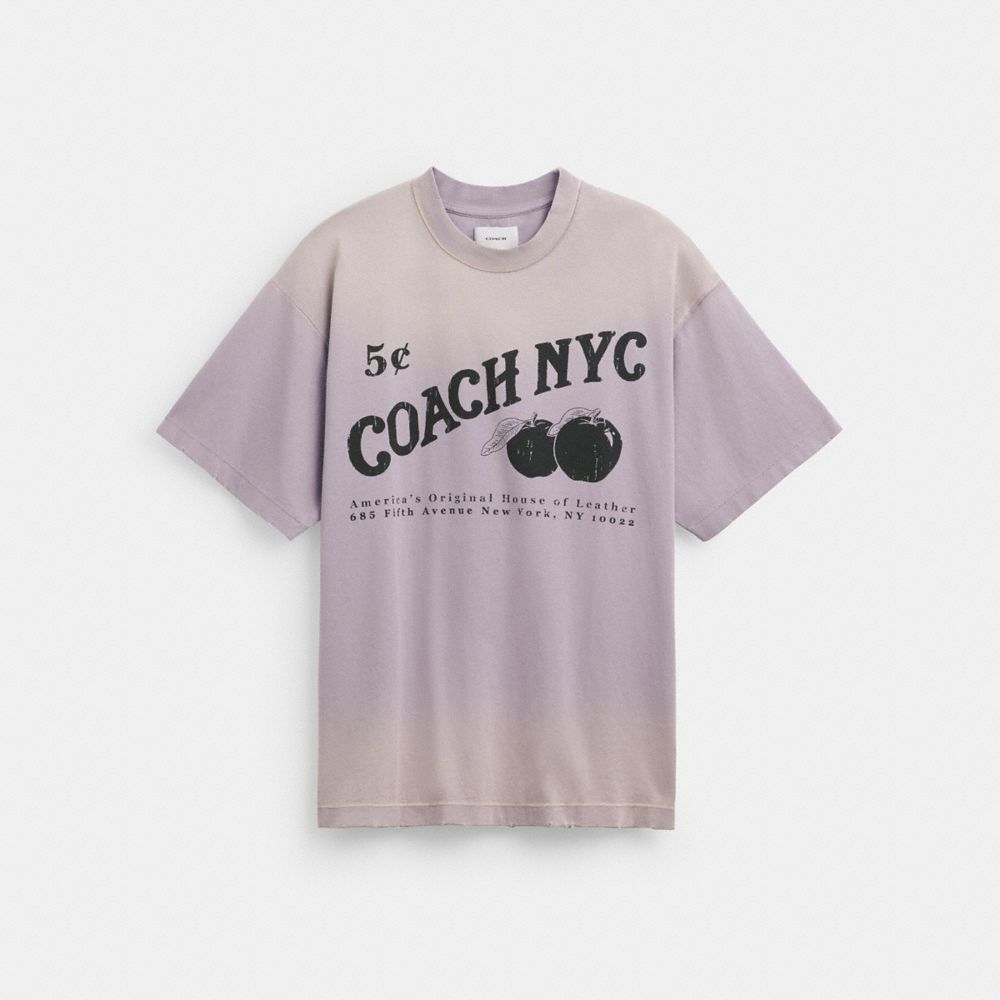 Purple Coach Signature Apple Men T Shirts | PH_CH54679