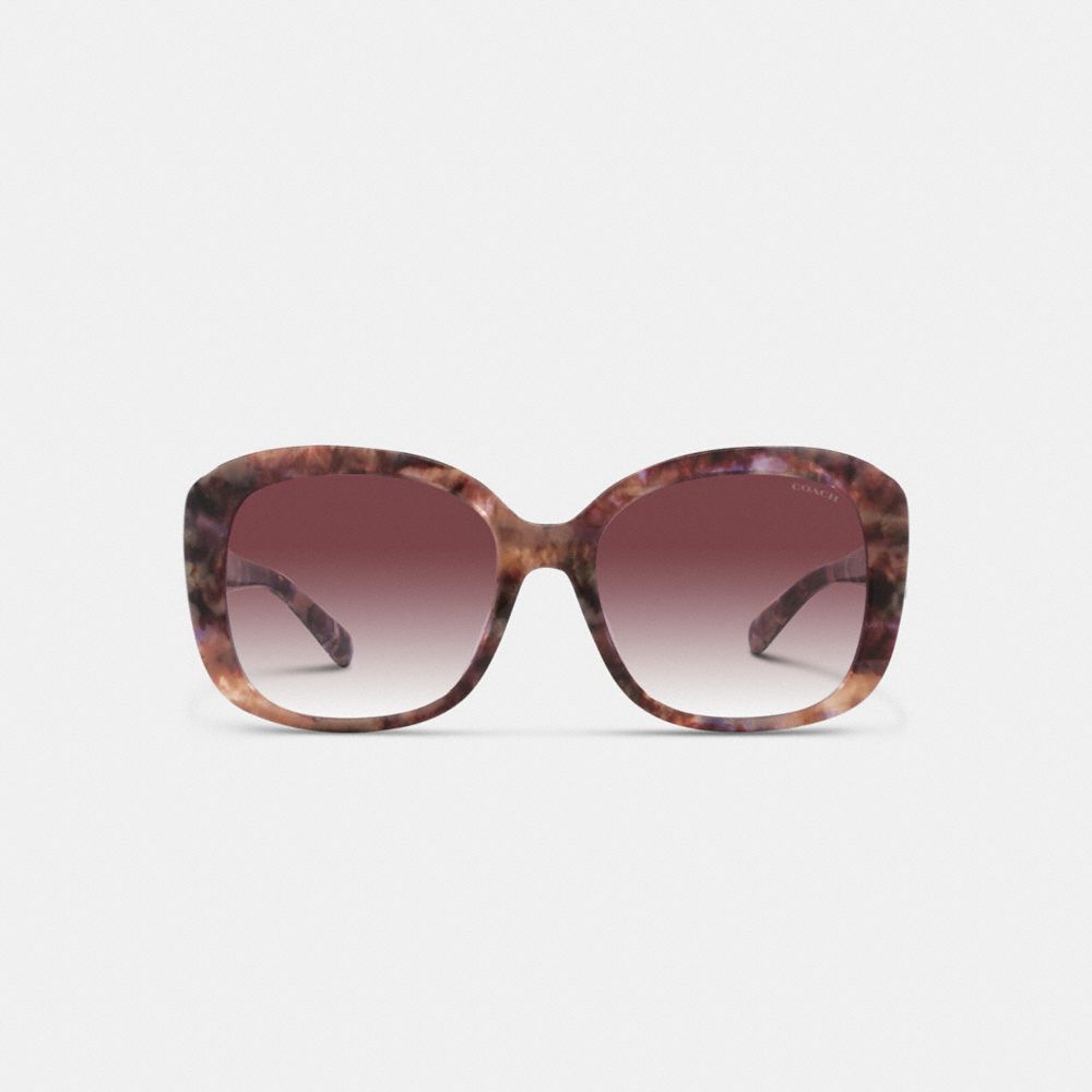 Purple Coach Signature Oversized Square Women Sunglasses | PH_CH49513