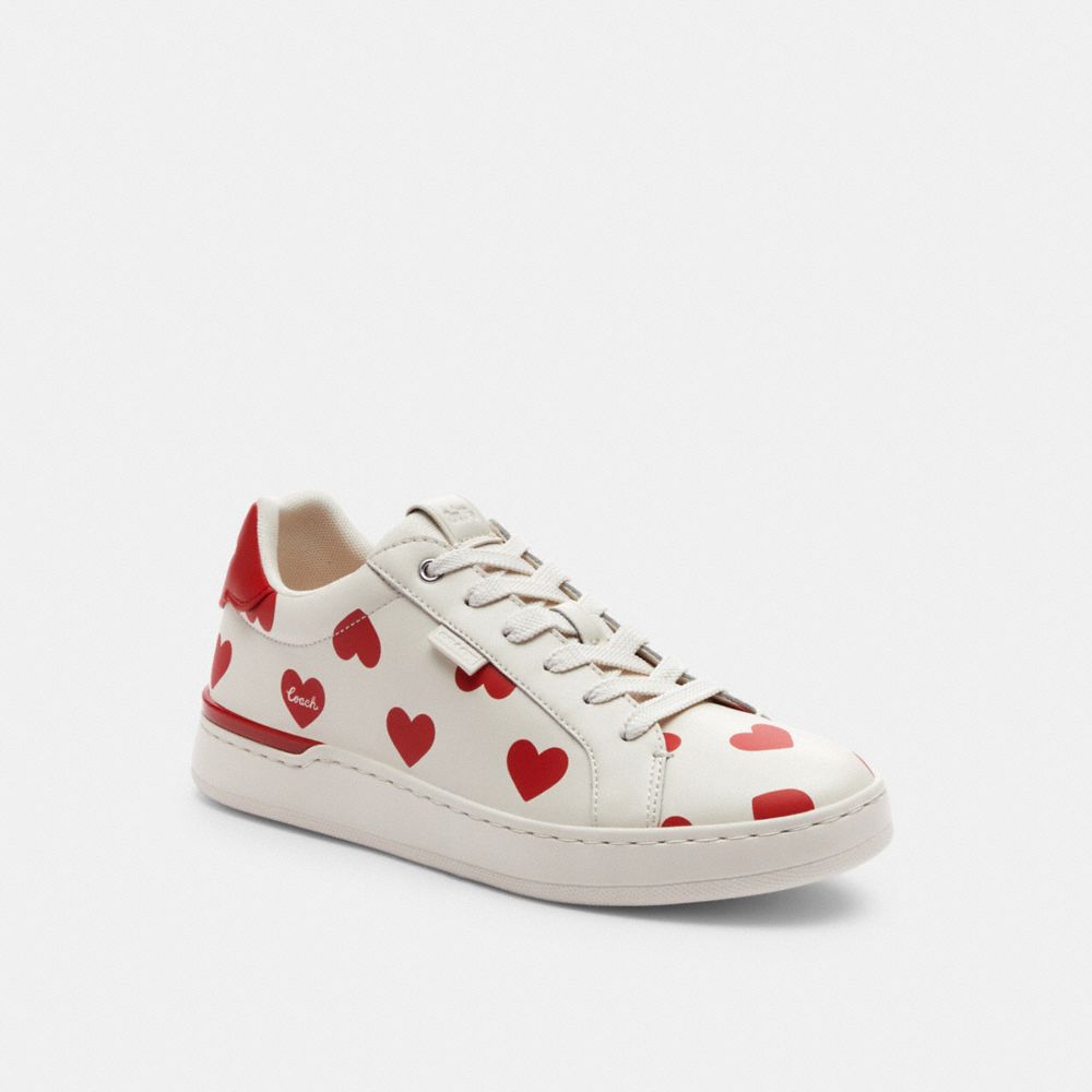 Red Coach Lowline Low Top With Valentine\'s Print Chalk Women Sneakers | PH_CH43601