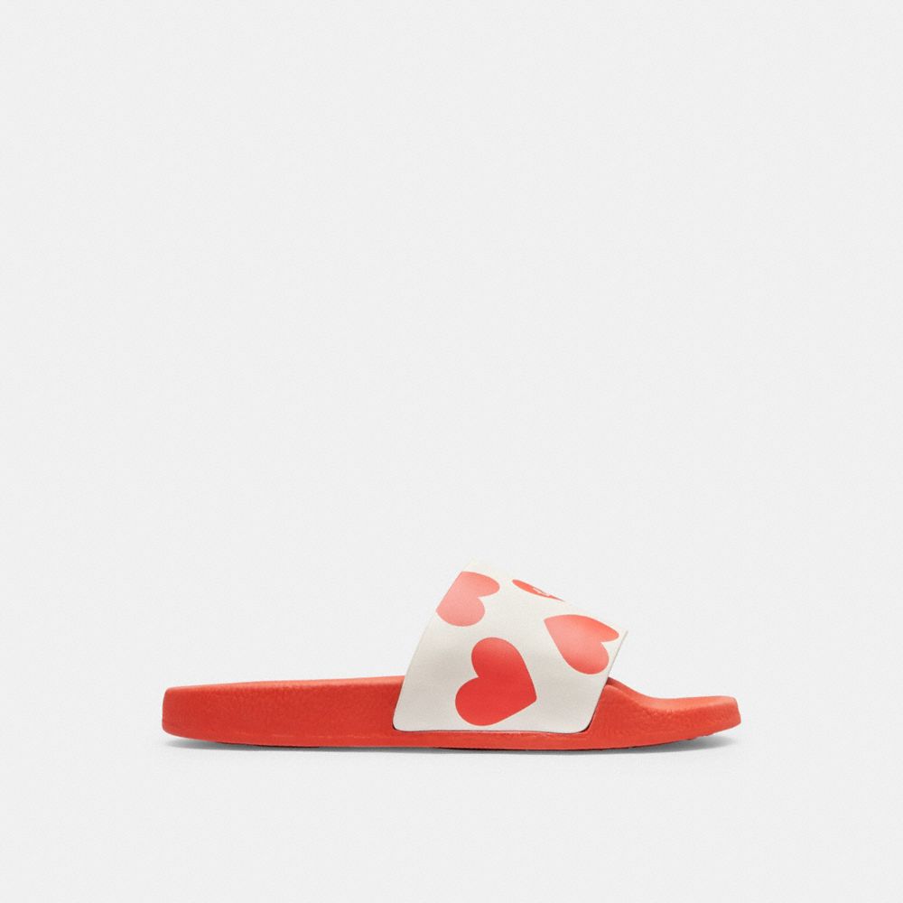 Red Coach Udele Sport With Valentine's Print Rubber Women Sandals | PH_CH70209