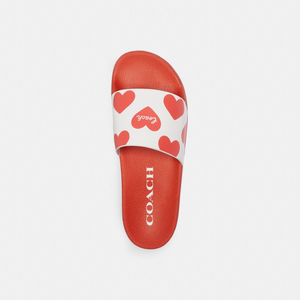 Red Coach Udele Sport With Valentine's Print Rubber Women Sandals | PH_CH70209