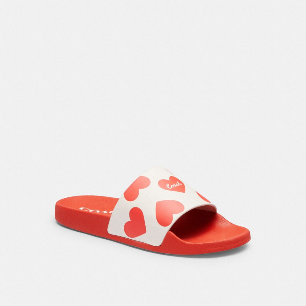 Red Coach Udele Sport With Valentine\'s Print Rubber Women Sandals | PH_CH70209