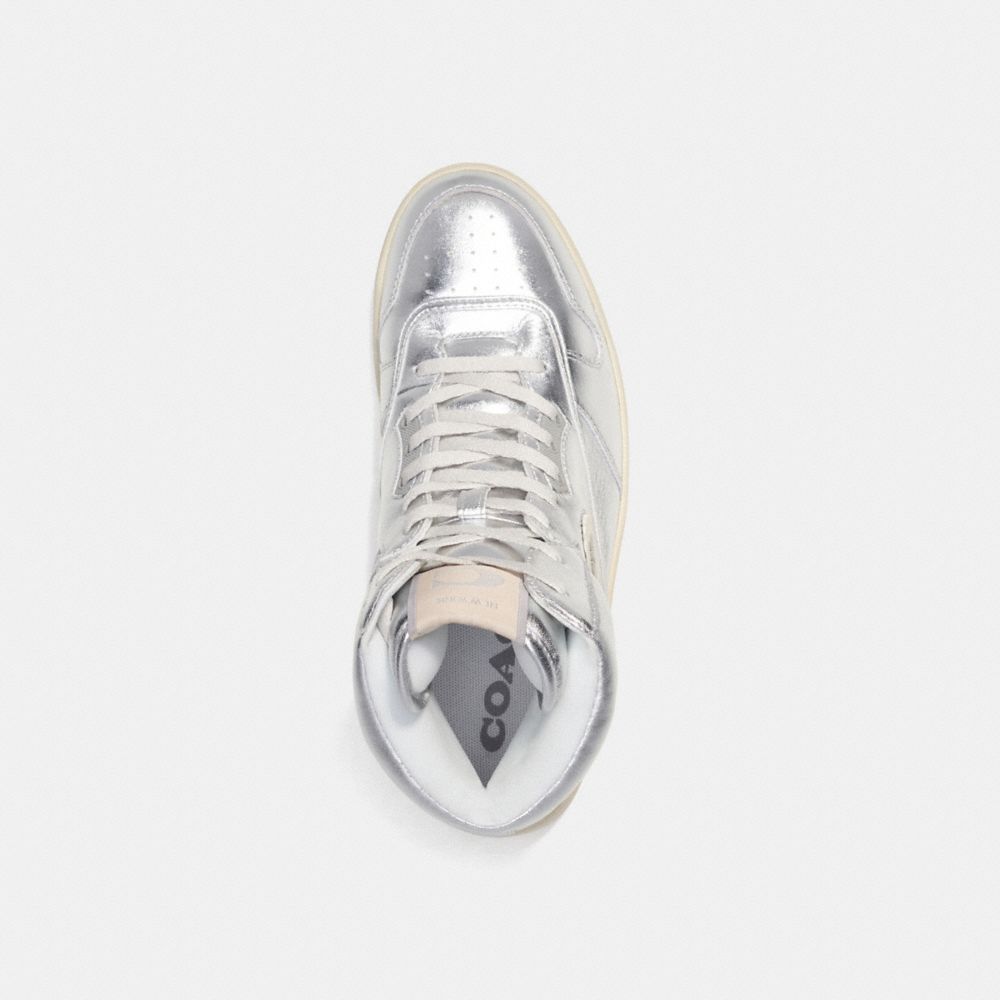 Silver Coach C202 High Top Women Sneakers | PH_CH79755