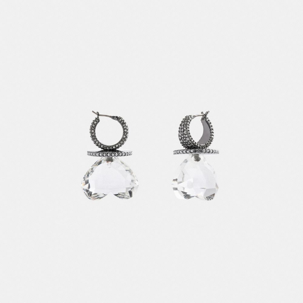 Silver Coach Heart Gemstone Women Earrings | PH_CH56579