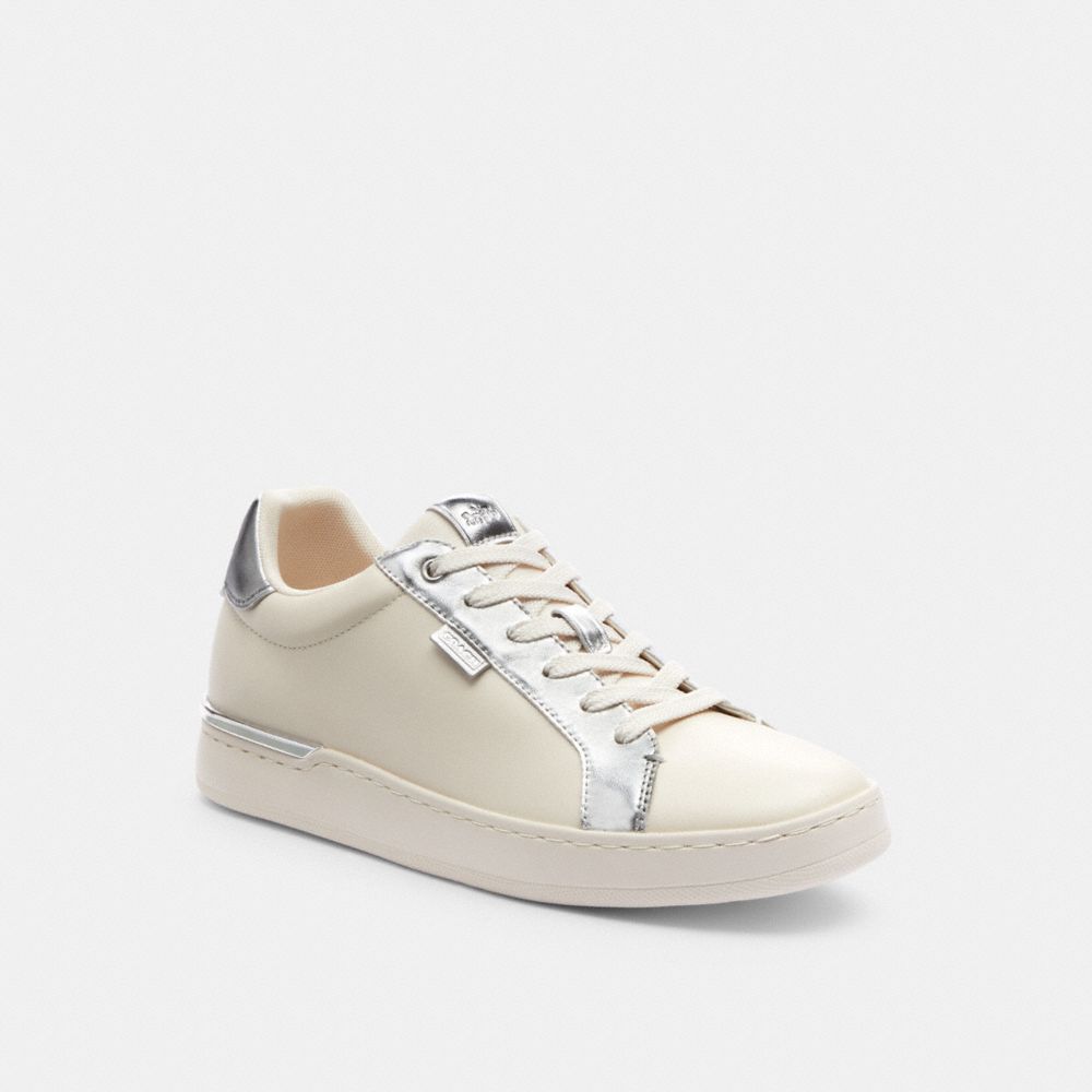 Silver Coach Lowline Low Top Chalk Women Sneakers | PH_CH88004