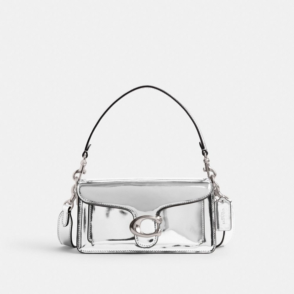 Silver Coach Tabby 20 In Metallic Metallic Leather Women Shoulder Bags | PH_CH33267